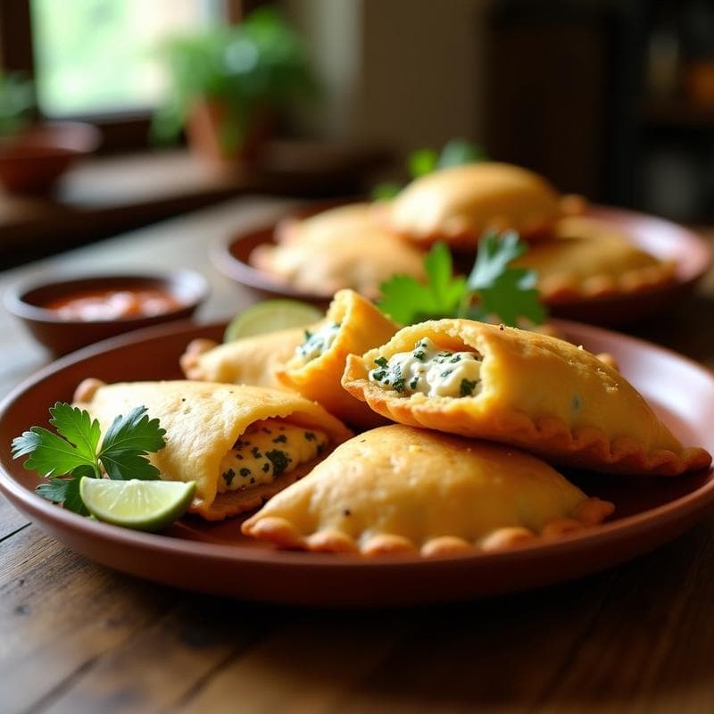 Empanadas de Carimañola y Queso Costeño: Receta Colombiana Vegana en Freidora de Aire