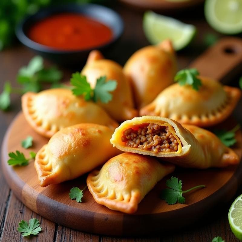 Empanadas de Carimañola con Relleno de Queso Vegano y Carne de Jackfruit: Aperitivo Colombiano Crujiente