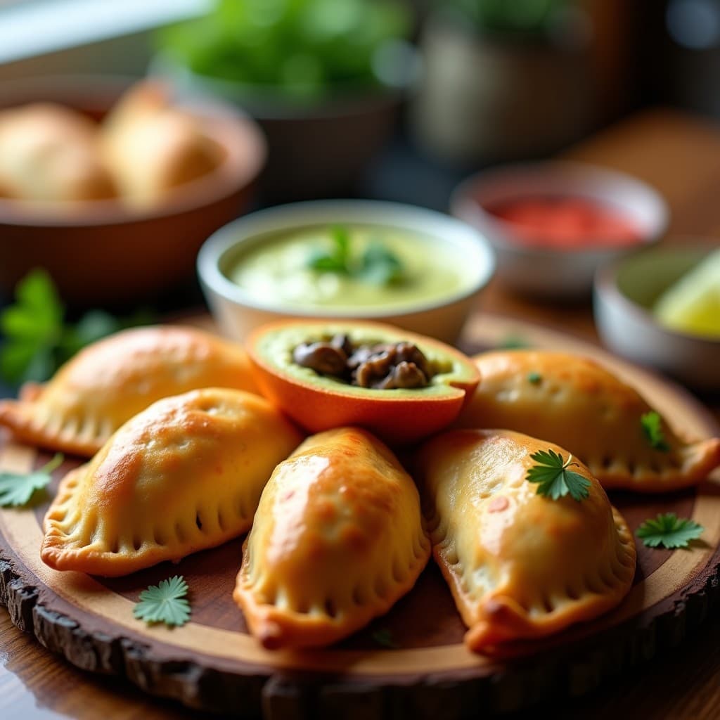 Empanadas de Carimañola Veganas con Relleno de Yuca y Champiñones: Receta Colombiana en Airfryer