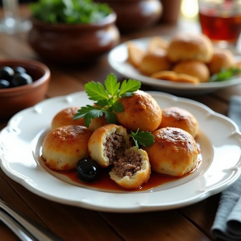 Empanadas de Carne Picada y Aceitunas Kalamata: Receta Griega en Olla Express sin Masa