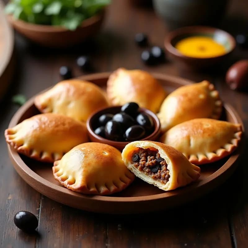 Empanadas de Carne de Camelídea y Aceitunas Kalamata: Receta Peruana Gourmet en Olla Exprés