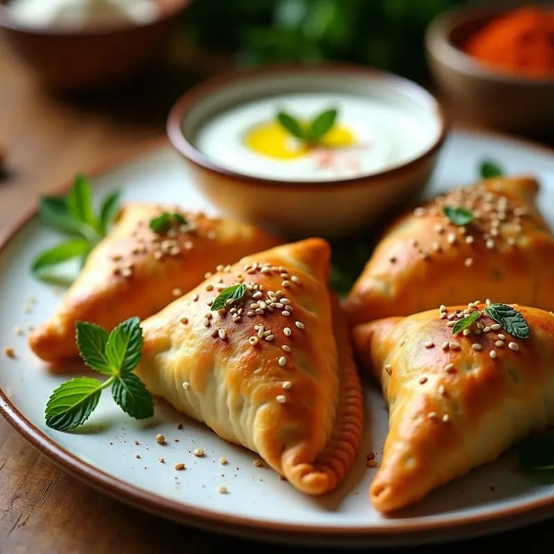 Empanadas de Carne de camello y Queso Halloumi: Receta Árabe en Airfryer