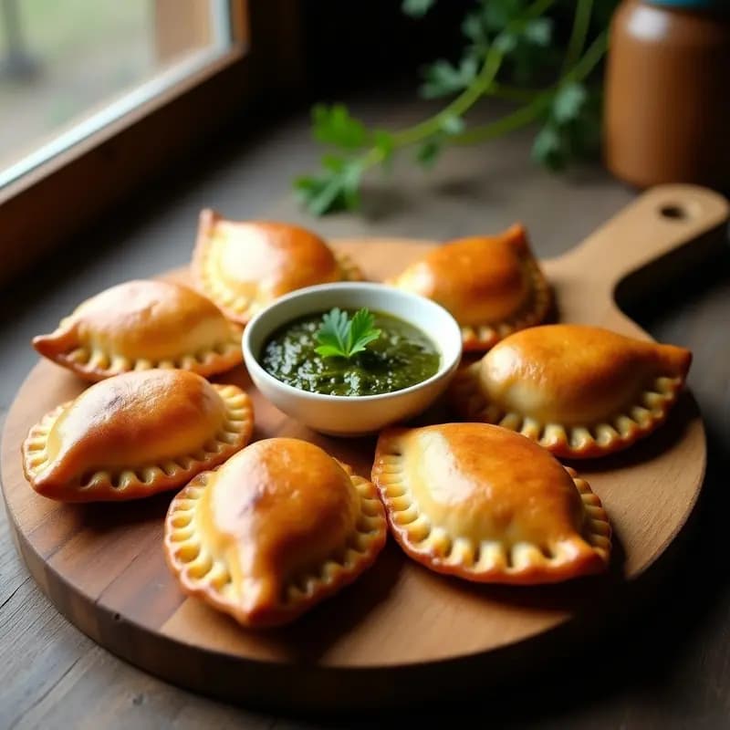 Empanadas Argentinas de Carne Cortada a Cuchillo con Chimichurri: Receta en Airfryer