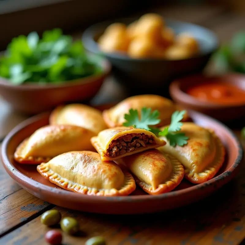 Empanadas de Carne Mechada y Aceitunas: Receta Dominicana Tradicional en Airfryer