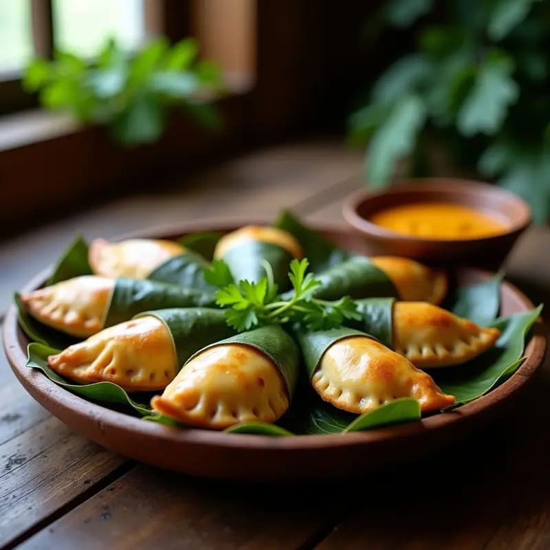 Empanadas de Carne Mechada y Aceitunas: Receta Colombiana en Hoja de Plátano