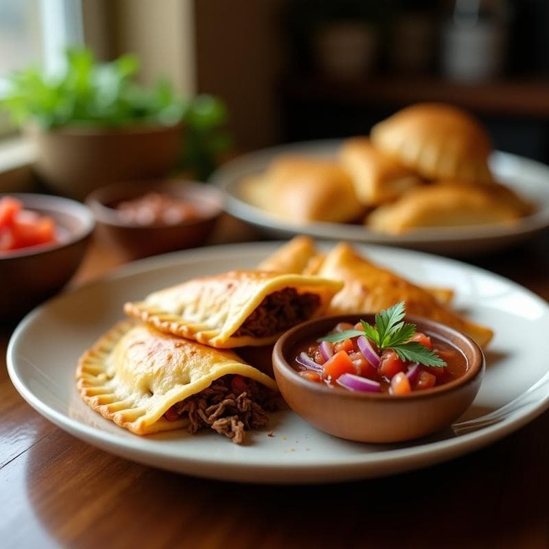 Empanadas de Carne Mechada con Salsa Criolla: Receta Venezolana en Olla Express