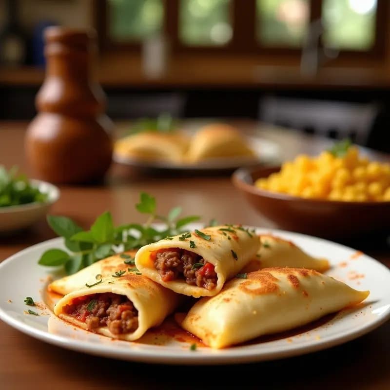 Empanadas de Carne Mechada y Queso Mozzarella con Masa de Harina de Maíz: Explosión de Sabores Latinos