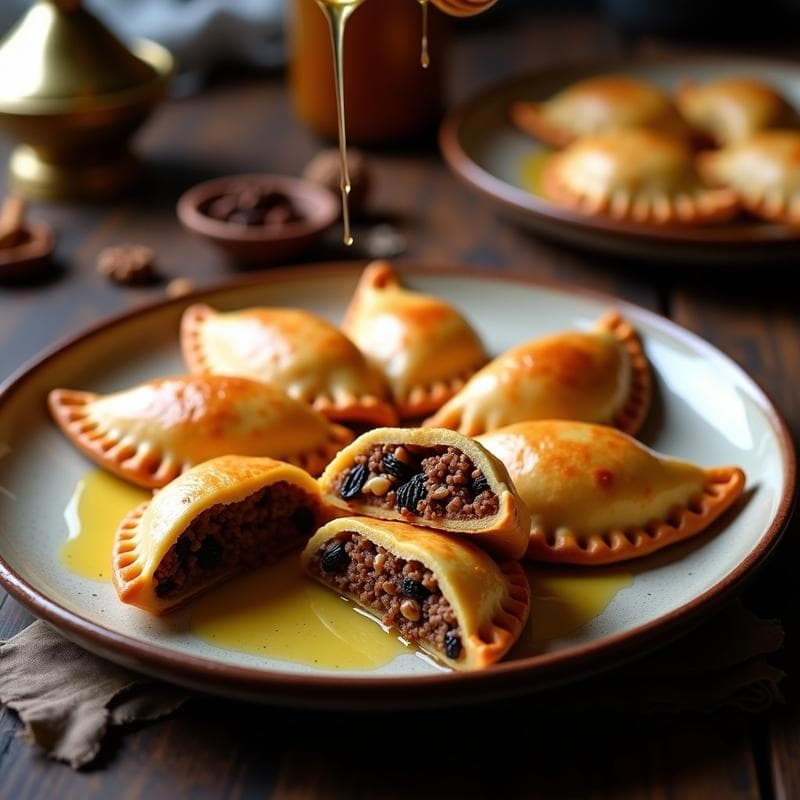 Empanadas de Carne Picada y Pasas con Especias Marroquíes: Receta en Olla Express con Toque Dulce-Salado
