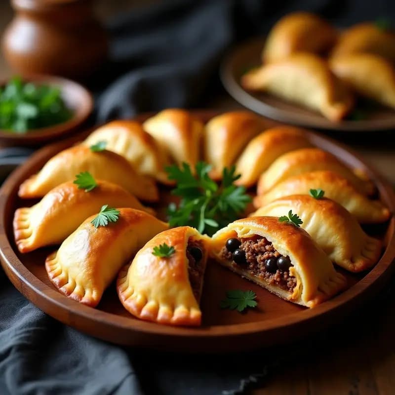 Empanadas de Carne Picante al Estilo Argentino: Receta Tradicional con Queso y Aceitunas