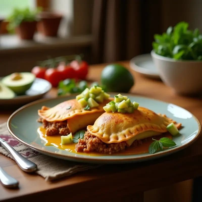 Empanadas de Carne Picante con Queso y Salsa de Aguacate: Receta Colombiana para Antojos Intensos