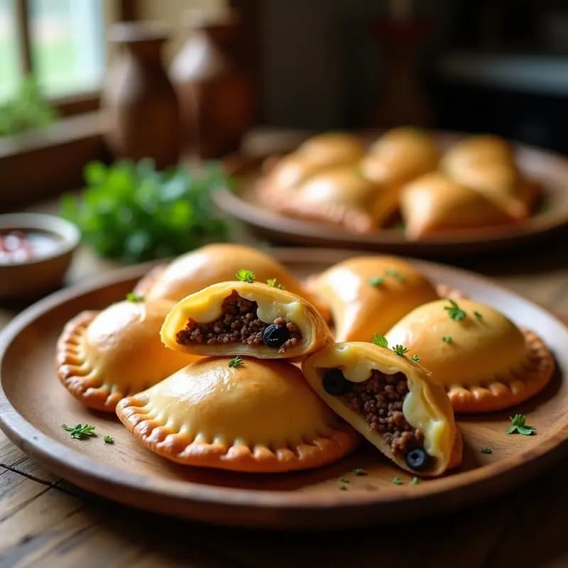 Empanadas Argentinas de Carne con Puré de Papa y Queso Provolone: Receta Indulgente al Horno