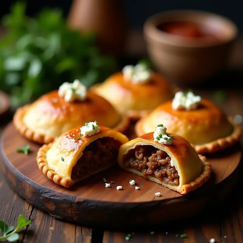 Empanadas de Carne Picada con Queso Azul y Cebolla Caramelizada: Sabores Intensos