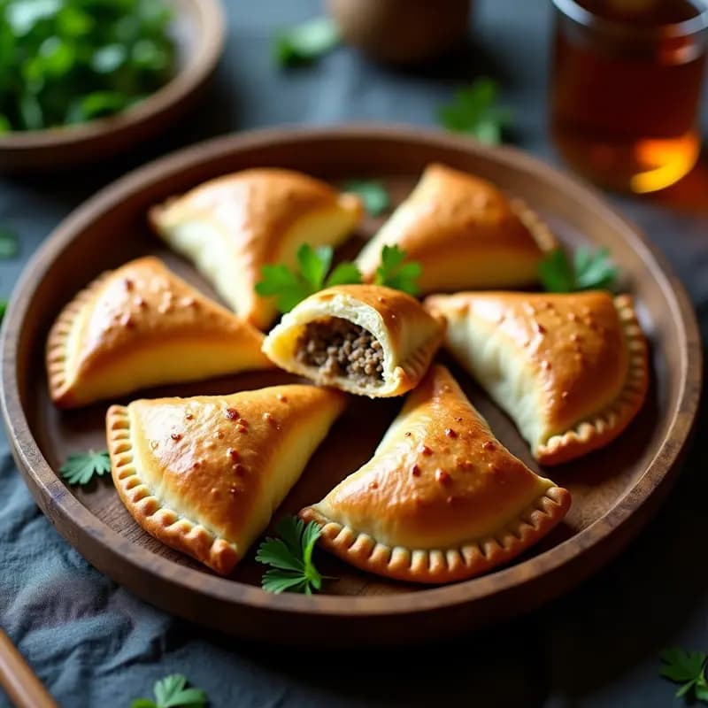 Empanadas de Carne y Queso Azul con Masa de Hojaldre: Sorpresa de Sabores en Cada Bocado