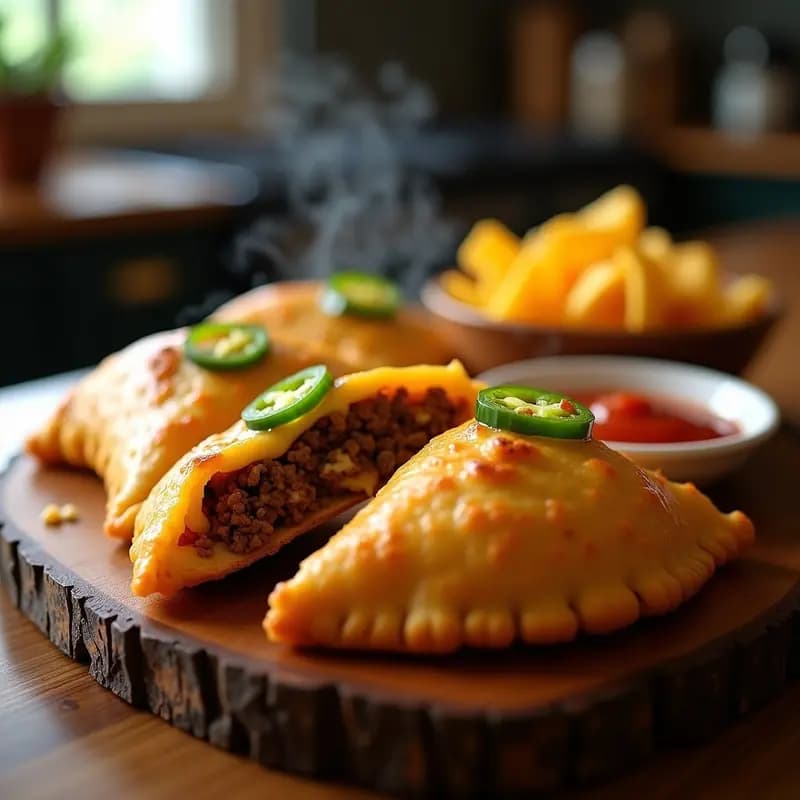 Empanadas de Carne con Queso Cheddar y Jalapeños en Masa de Doritos: El Snack Crujiente que no Podrás Parar de Comer