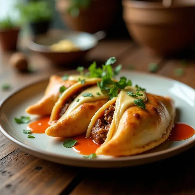  Empanadas de Carne y Queso Fritas en Aceite: Receta Argentina de Comida Callejera