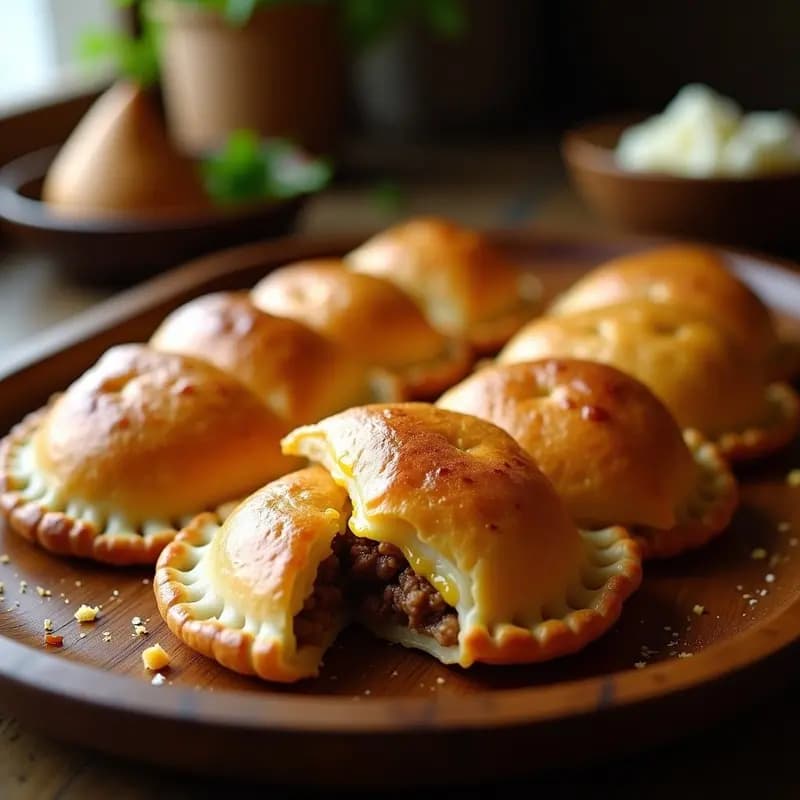 Empanadas de Carne y Queso con Masa Hojaldrada: Receta Argentina para Antojos