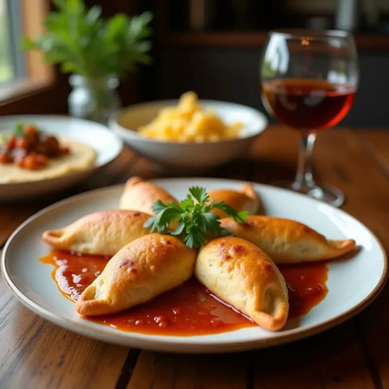 Empanadas de Carne con Queso y Salsa de Barbacoa: Receta Argentina para Comer con las Manos