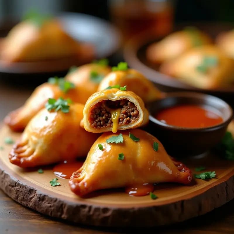 Empanadas de Carne con Queso y Salsa de Chipotle: El Aperitivo que Explosionará en tu Boca