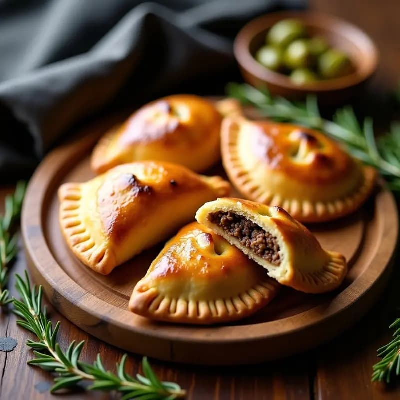 Empanadas de Carne de Res y Aceitunas Verdes: Receta Argentina en Hojaldre Casero