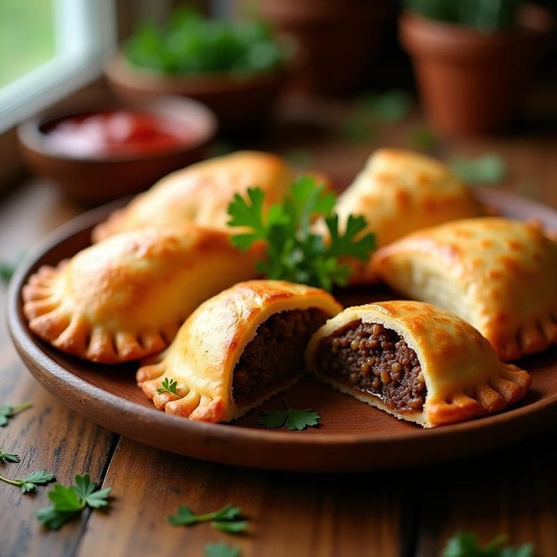 Empanadas de Carne de Res y Hongo Portobello: Receta Argentina en Airfryer
