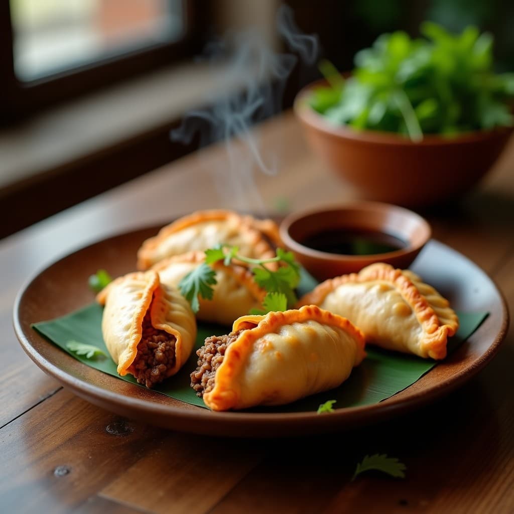 Empanadas de Carne de Res y Hongo Shiitake: Receta China en Sartén Antiadherente