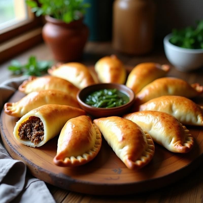Empanadas de Carne de Res y Welsh Onion: Receta Argentina Tradicional en Thermomix