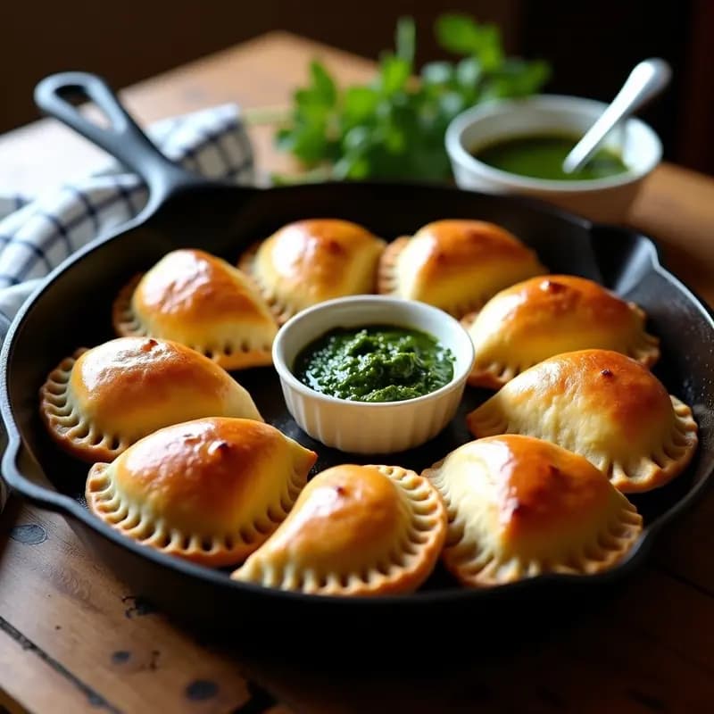 Empanadas Argentinas de Carnes Mixtas con Chimichurri: Receta Tradicional en Horno