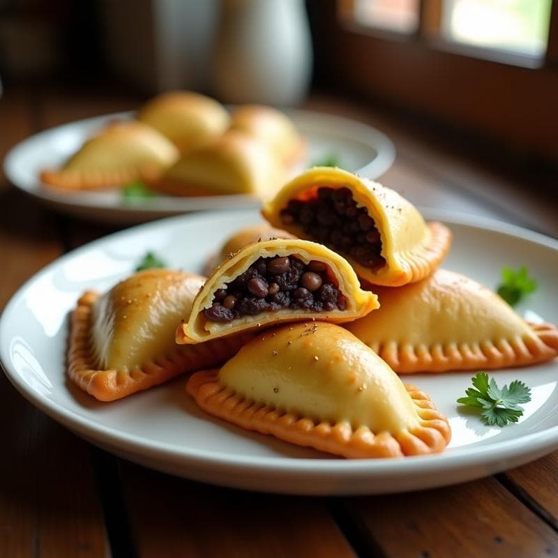 Empanadas de Masa de Cassava con Relleno de Moros y Cristianos: Receta Cubana Sin Gluten