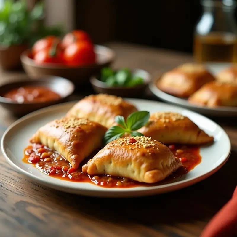 Empanadas de Chacarero con Pino Vegetal y Aceitunas: Receta Chilena Vegana al Horno