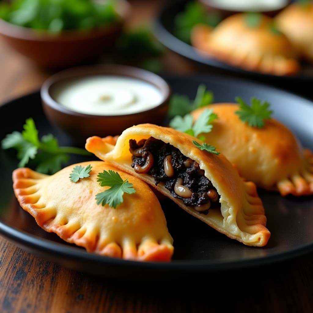 Empanadas de Chipirón en su Tinta con Masa de Yuca: Receta Colombiana Sin Trigo y Alta en Hierro