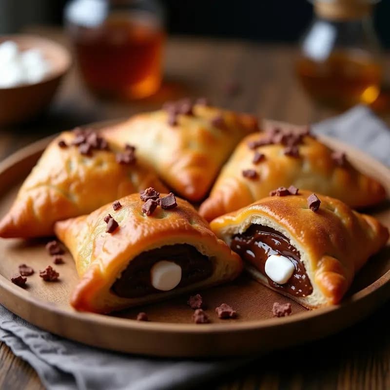 Empanadas de Harina Rellenas de Chocolate, Marshmallow y Bacon: Dulce y Salado en un Mordoisco
