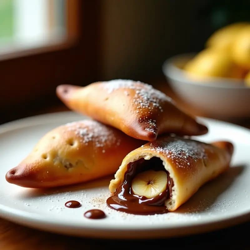 Empanadas de Chocolate Rellenas de Nutella y Plátano: El Postre que Parece Salado pero es Dulce