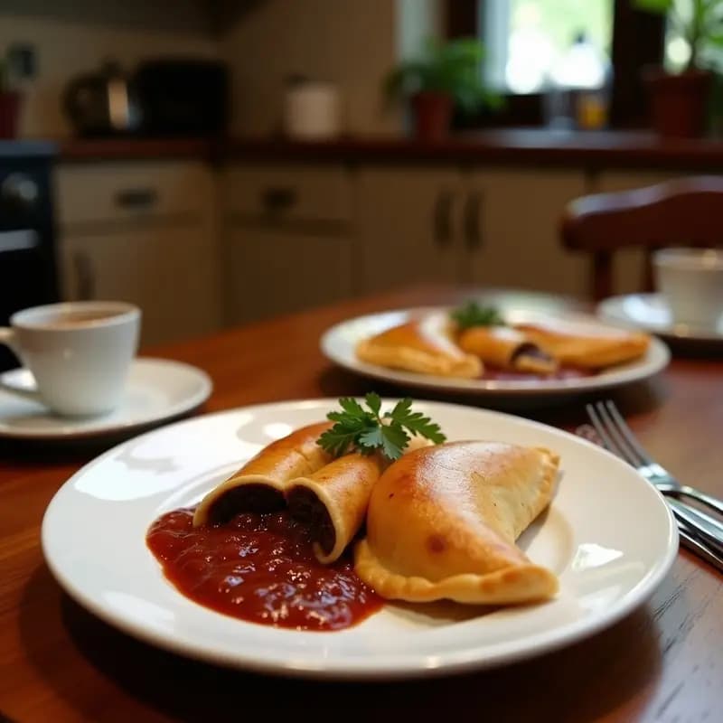 Empanadas de Chocolate y Queso de Cabra con Salsa de Frambuesa: Postre Argentino Salado-Dulce