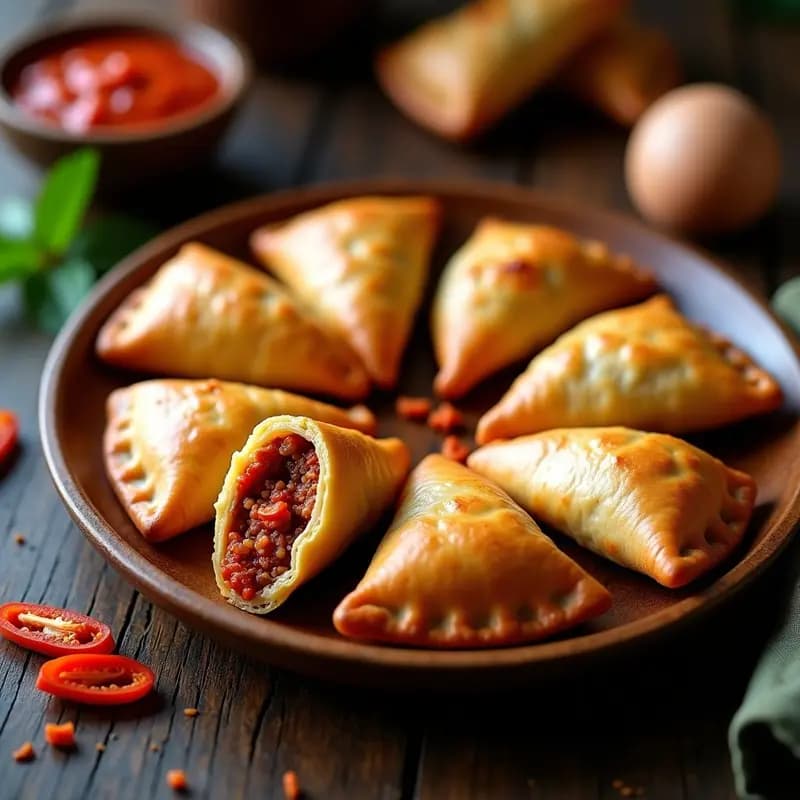 Empanadas de Chorizo de Soja y Pimiento Piquillo: Receta Española Vegana en Olla Express