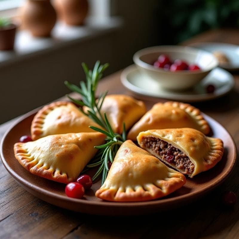 Empanadas de Carne de Ciervo con Puré de Castañas: Receta Escandinava en Airfryer y Sin Harina