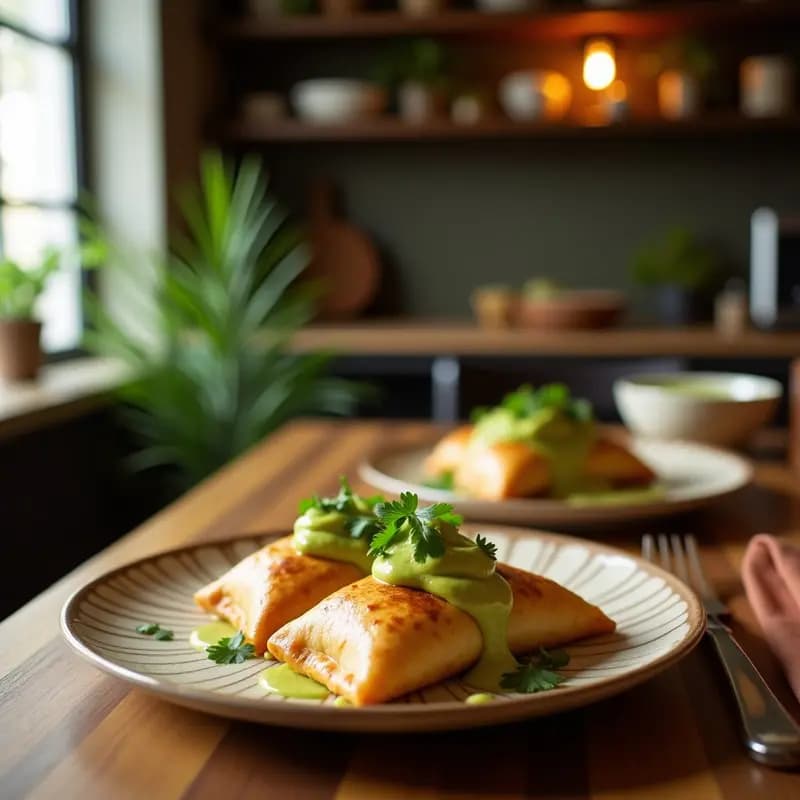 Empanadas de Masa de Coliflor Rellenas de Guacamole y Queso Feta: Aperitivo Keto Sin Horno
