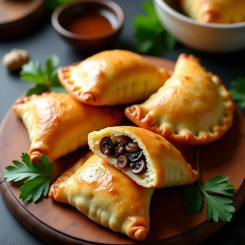 Empanadas de Masa de Coliflor Rellenas de Hongos Shitake y Trufa: Receta Keto que Parece Salida de un Restaurante