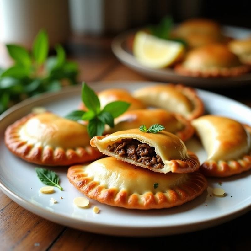 Empanadas de Cordero y Menta: Receta Árabe en Airfryer Crujiente en 20 Minutos