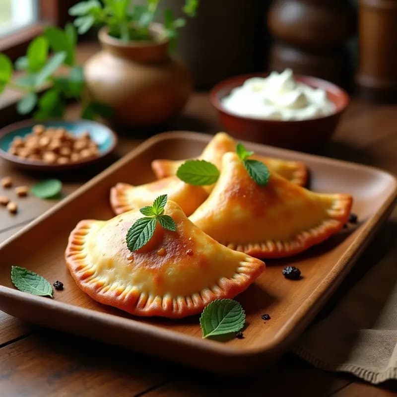 Empanadas de Carne de Cordero y Pasas con Masa de Yufka: Receta Turca Tradicional