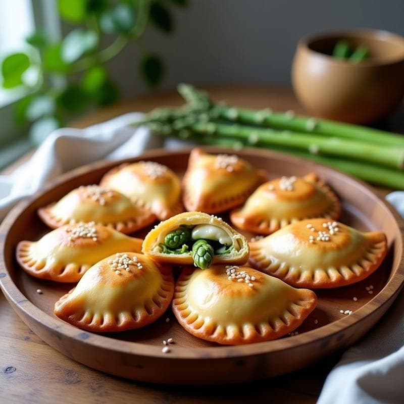 Empanadas de Espárragos Trigueros y Queso de Almendras: Receta Sin Gluten en Thermomix