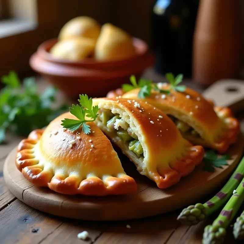 Empanadas de Espárragos Blancos y Queso de Cabra: Receta Argentina en Hornito de Barro