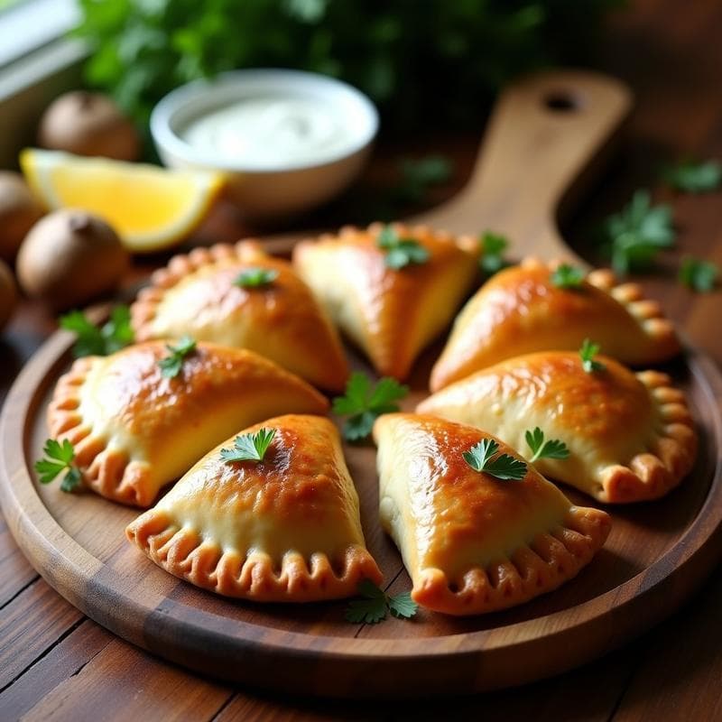 Empanadas de Espelta con Relleno de Hongos Shiitake y Ebrika: Receta Sin Gluten en Airfryer