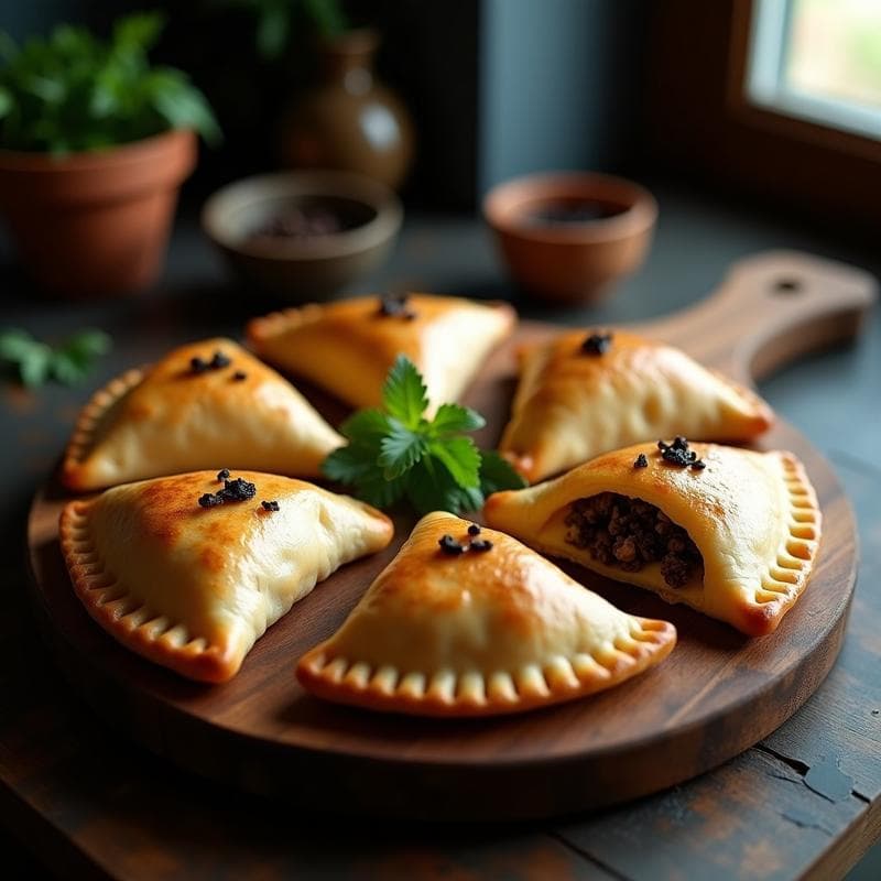 Empanadas de Espelta Rellenas de Hongos Ostra y Trufa: Receta Sin Gluten y Gourmet en Airfryer