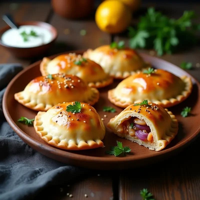 Empanadas de Espelta con Relleno de Pescado Blanco y Pimentón de la Vera