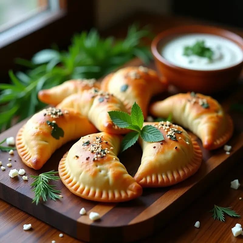 Empanadas de Espinaca y Feta en Masa de Almor: Aperitivo Armenio Sin Gluten