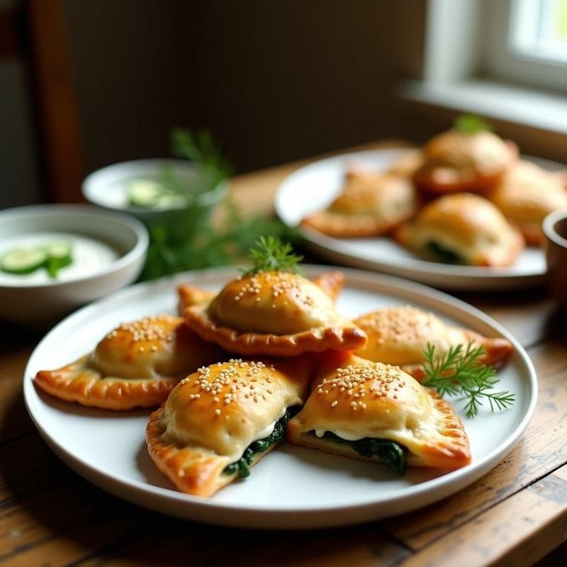 Empanadas de Espinaca y Queso Halloumi: Receta Griega en Airfryer Sin Freír