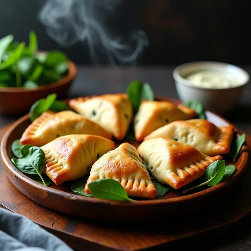 Empanadas de Espinaca y Queso de Anacardos: Receta Vegana en Olla Exprés con Masa Integral