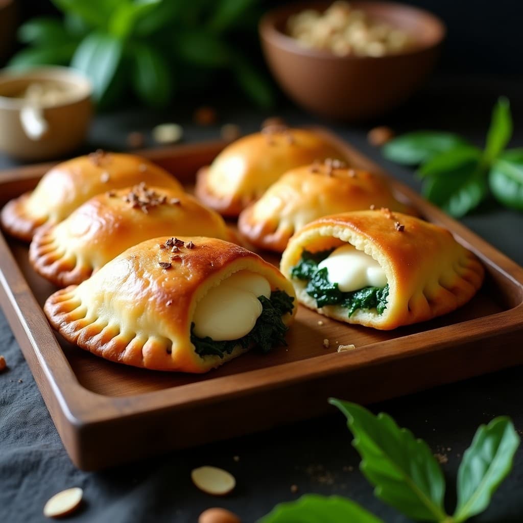 Empanadas de Espinaca y Queso de Buffala con Masa de Mandioca: Receta Sin Gluten al Horno