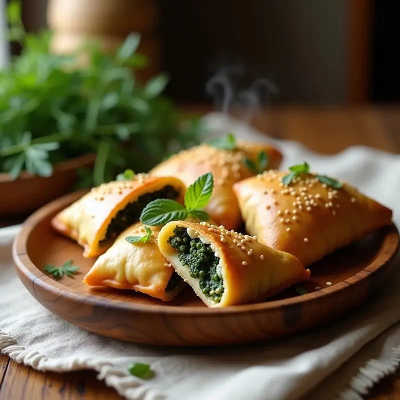 Empanadas de Espinaca y Queso Feta: Receta Argentina de Hoja de Maíz en Horno