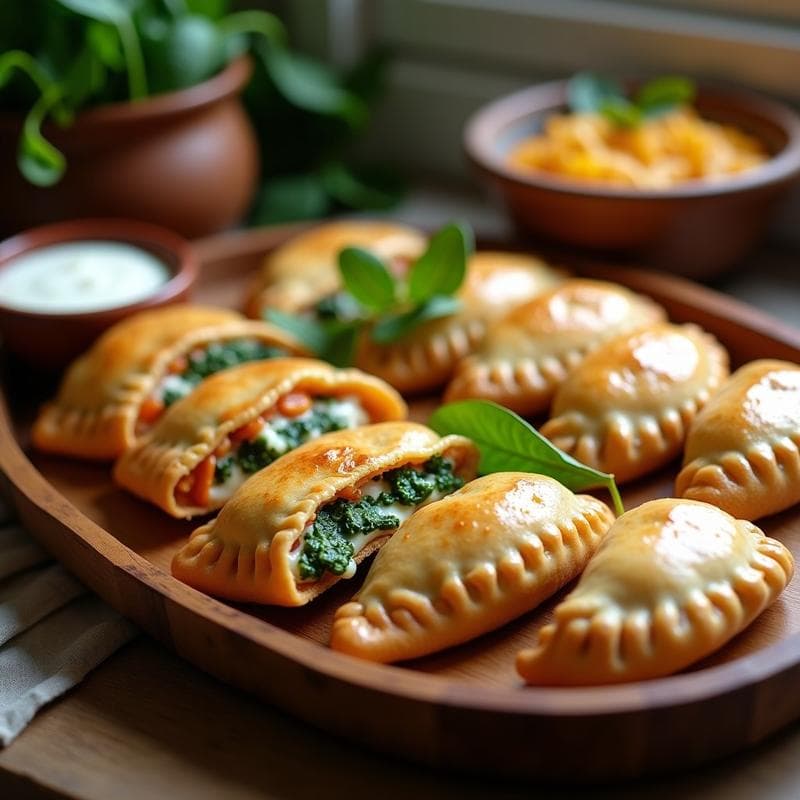 Empanadas de Espinacas y Queso de Almendras en Masa de Batata: Receta Sin Gluten y Sin Harina